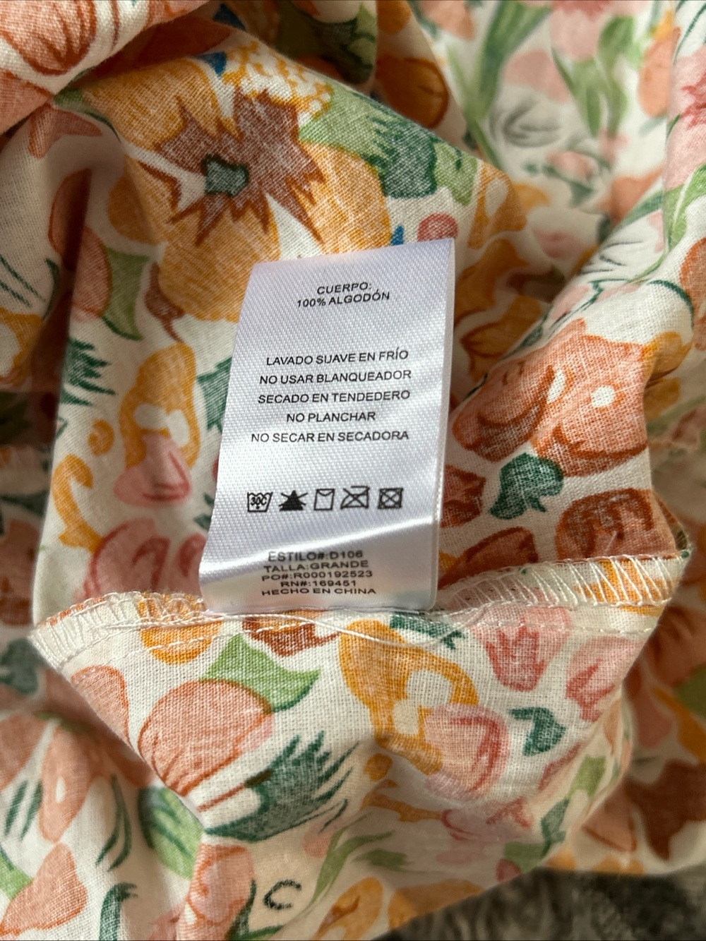 Women's Orange Floral Maxi Dress with Spaghetti Straps - Picture 7 of 8